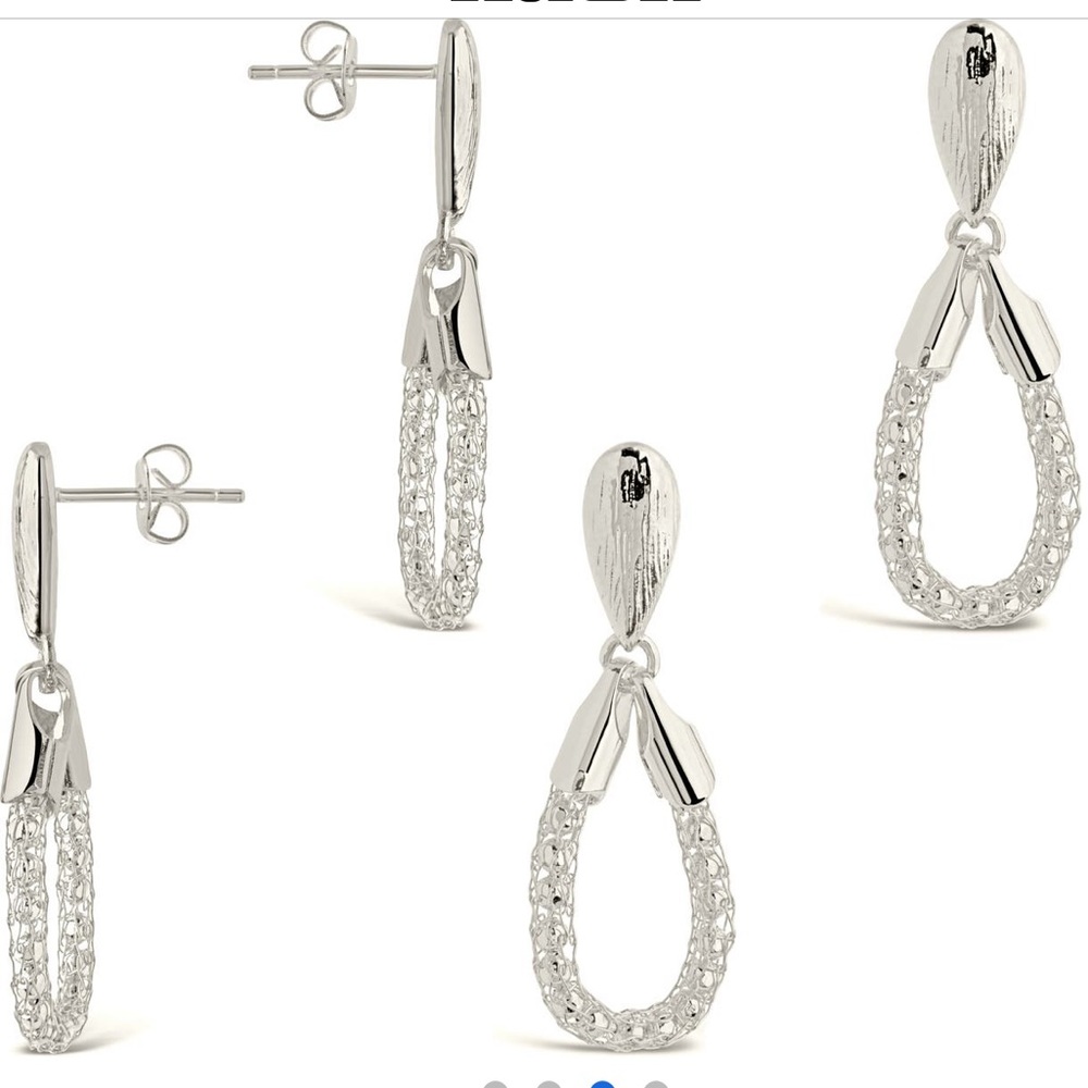 Sterling Forever Elisa Frontal Hoop Earrings - Picture 2 of 5